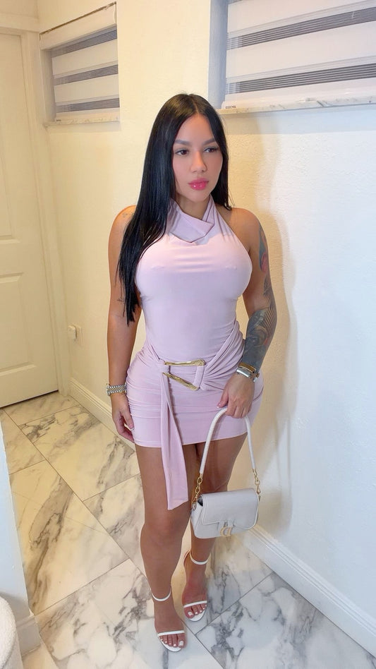 Tessa draped mini dress