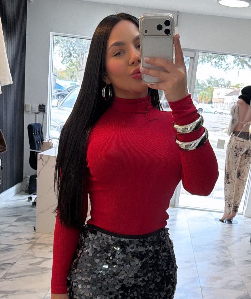 Red Long Sleeve top